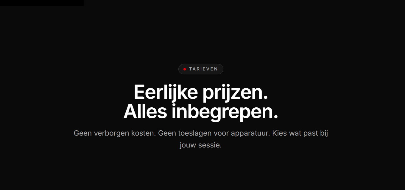 Tarieven overzicht