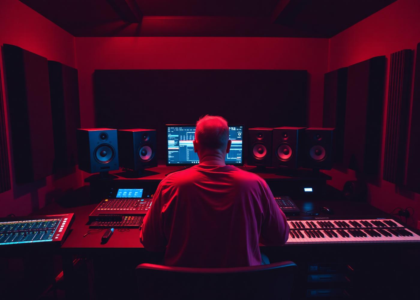 Producer aan het werk