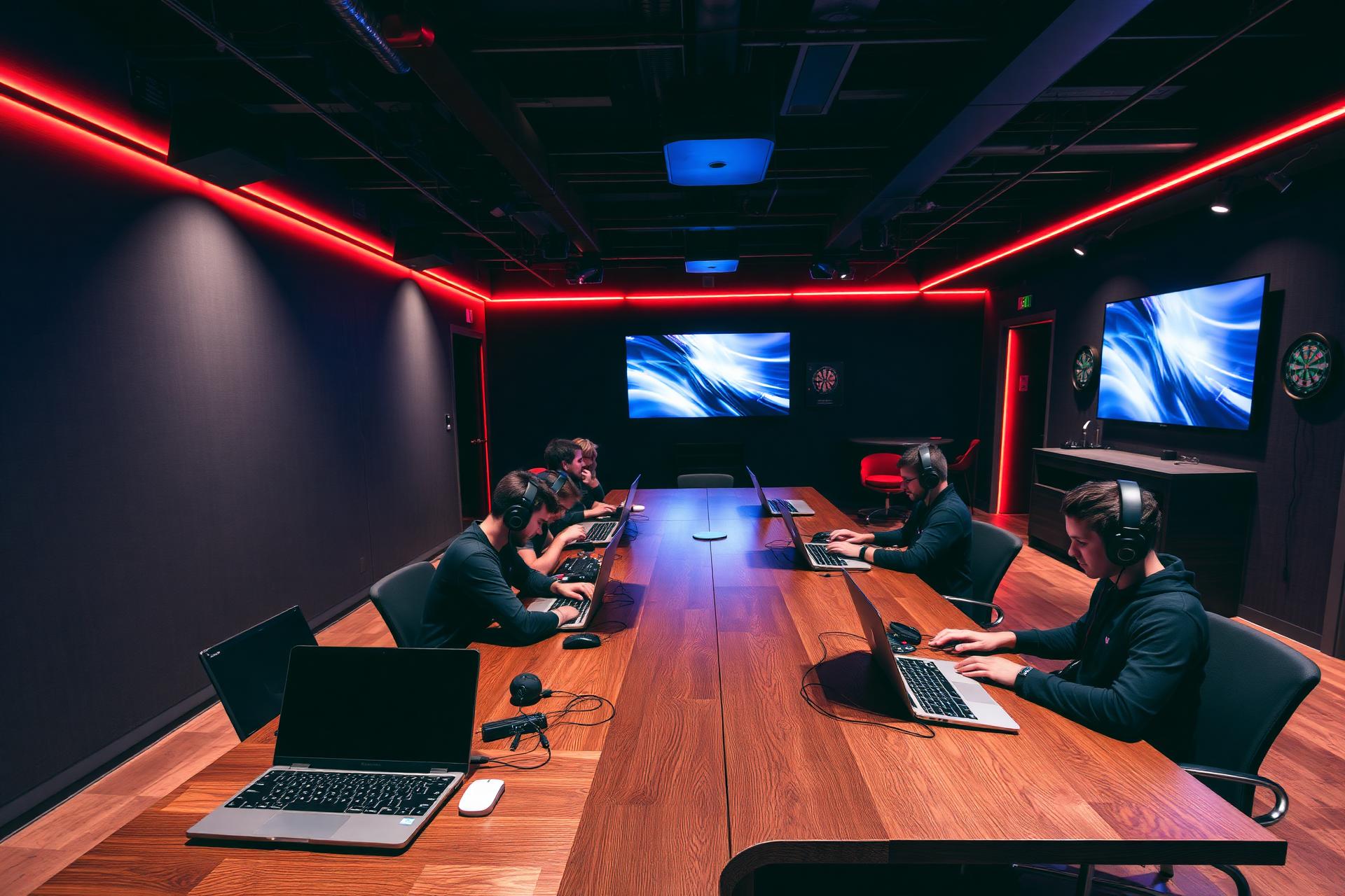 Writers Room met producers rond de gezamenlijke tafel